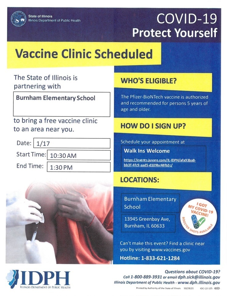 vaccination clinic 1/17/22