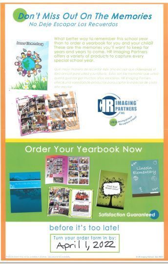 Yearbook Order form 2022